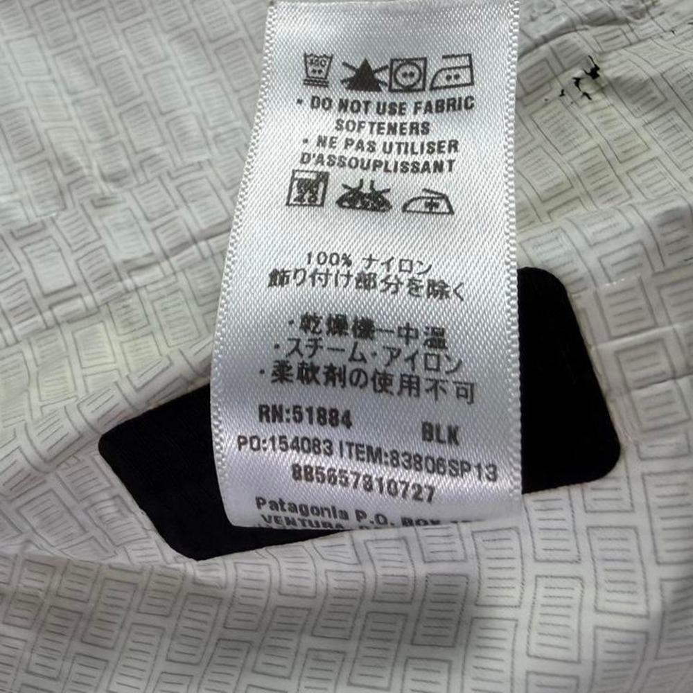 Patagonia Women's Black Torrentshell 3L H2NO Wind Rain Jacket XS - Picture 6 of 8